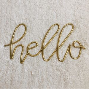 Hello Metal Sign | Home Decor